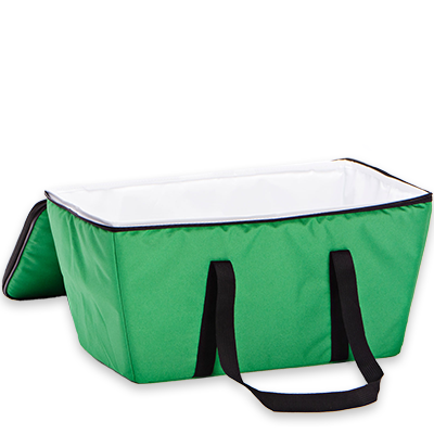 Green insulated cooler bag