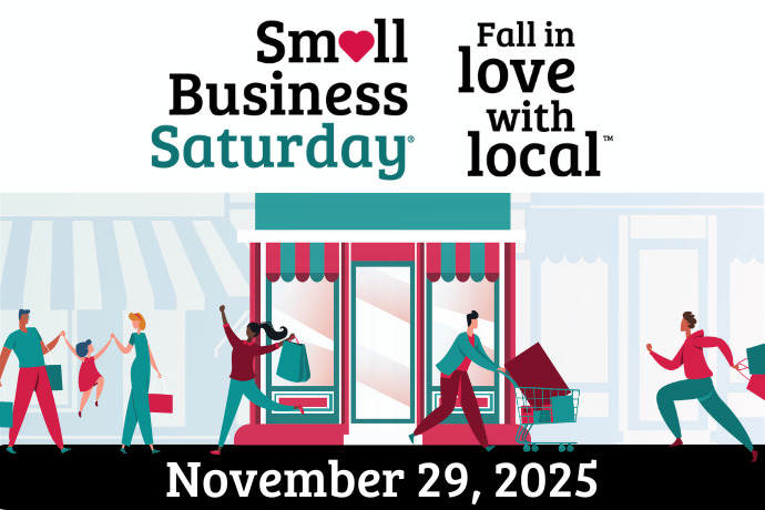 Small Business Saturday is November 29, 2025. Fall in love with local.