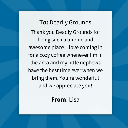 Thank you to Deadly Grounds