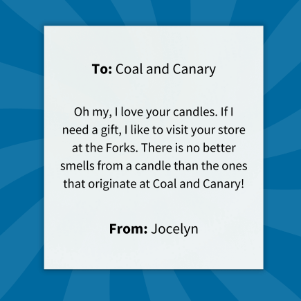 Thank you to Coal and Canary