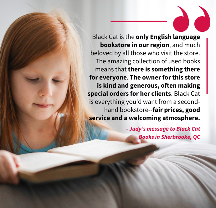 thank you message on an image of a girl reading a book